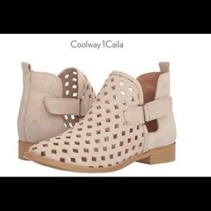 Coolway white leather women’s Bootie with CutOut